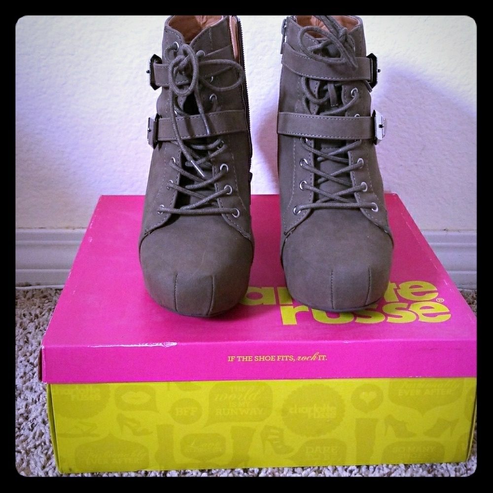 Charlotte Russe Olive Green Bootie